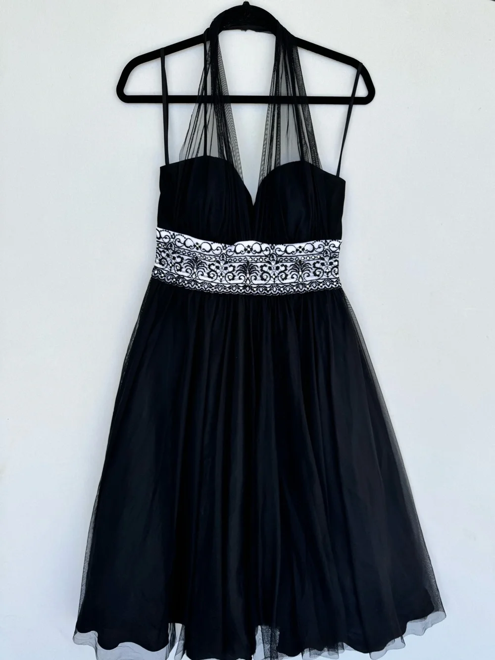 betsy adam black dress 90's & Sweetheart Illusion Bodycon Size 5/6 3/4 Sleeves Black Dresses | Betsy &